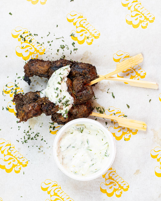 Lamb' Souvlaki & Tzatziki Skewers